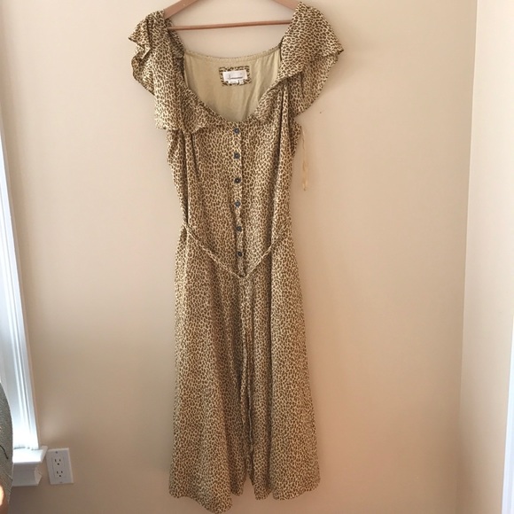 Anthropologie Bolano Leopard Midi Dress - Picture 7 of 8